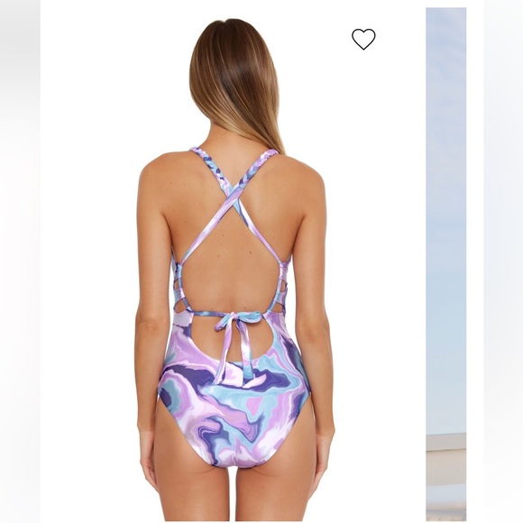 NWT BECCA BY REBECCA VIRTUE Skylar Plunge One Piece Swimsuit - Picture 4 of 13